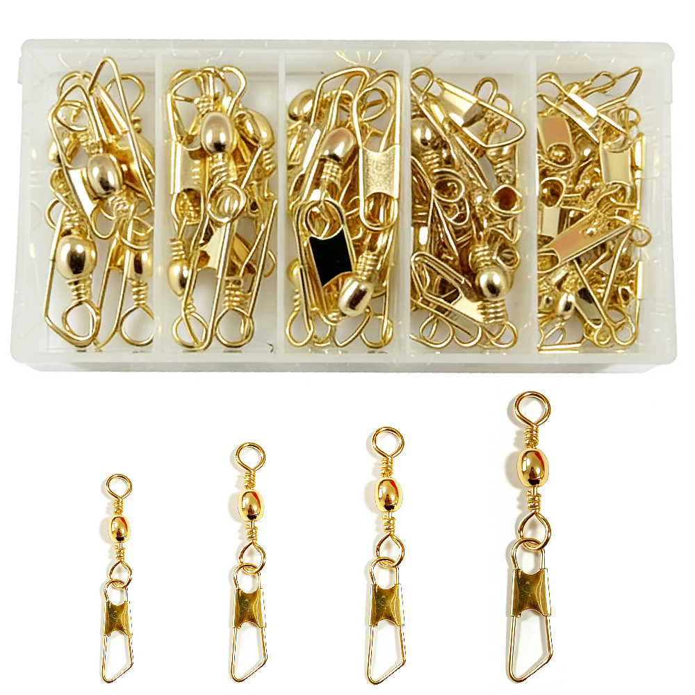 50Pcs Gold Fishing Barrel Swiv – обзор и цена Fishing Lure Accessories