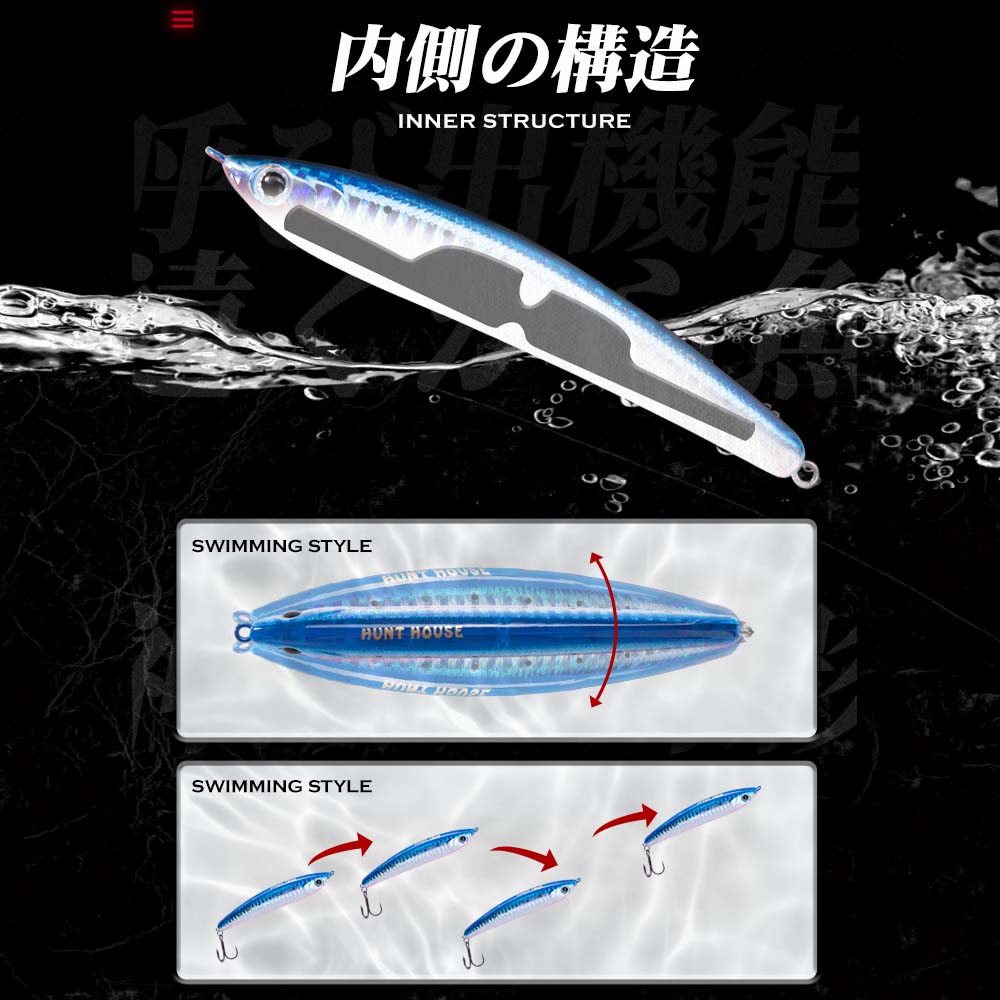 Hunthouse Sinking Pencil Hard  – обзор и цена Fishing Lure Jerkbait