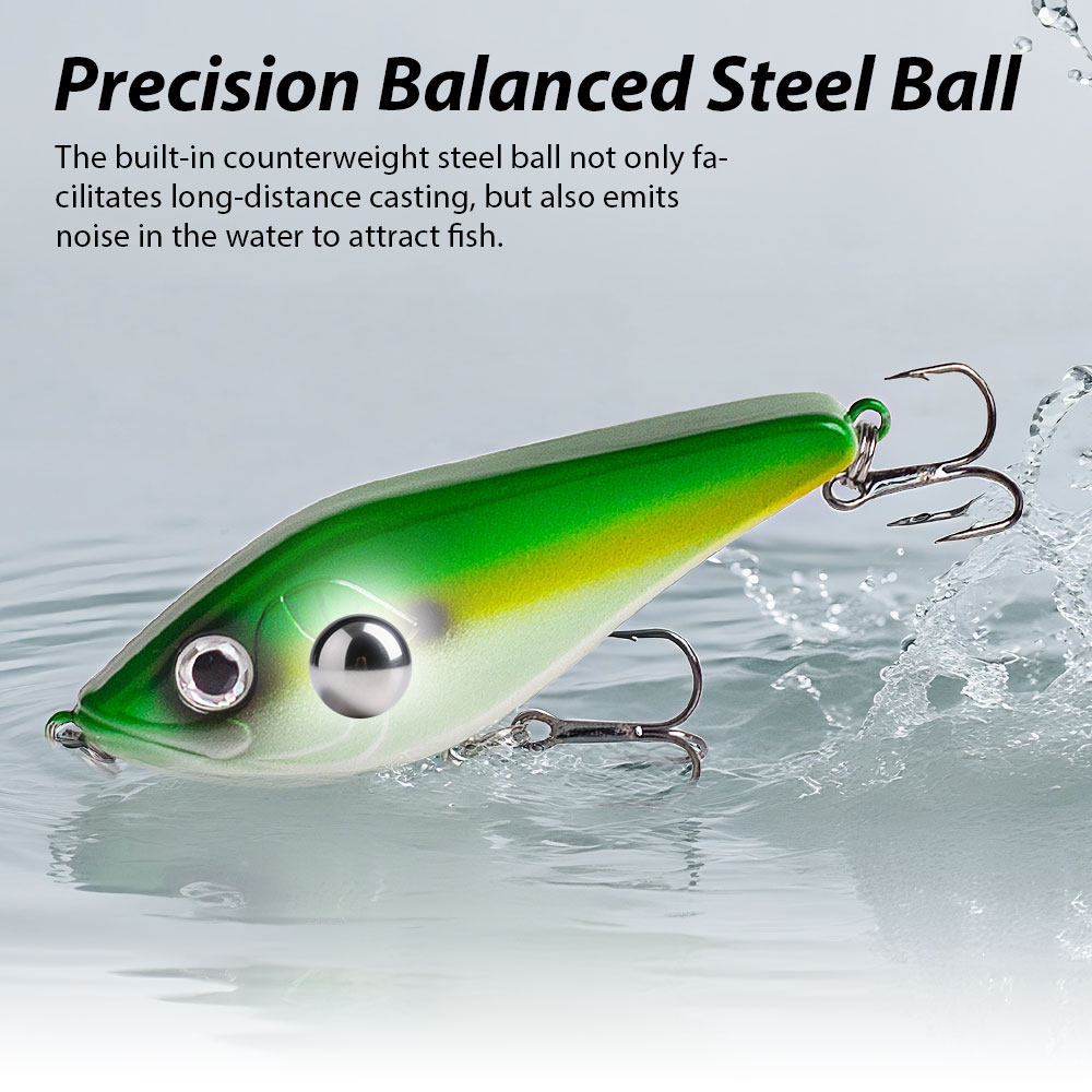 80mm/15.5g Muskies Jerkbait Pi – обзор и цена Fishing Lure Jerkbait