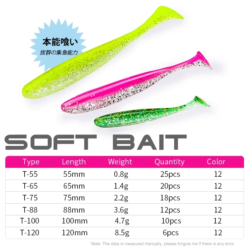 TSURINOYA NEW SIZE 100mm 120mm – обзор и цена Fishing Lure Soft Plastic