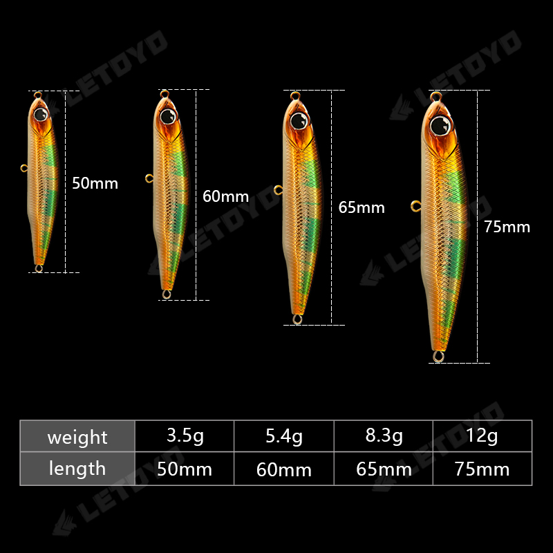LETOYO Sinking Pencil 17g 12g- – обзор и цена Fishing Lure Swimbait