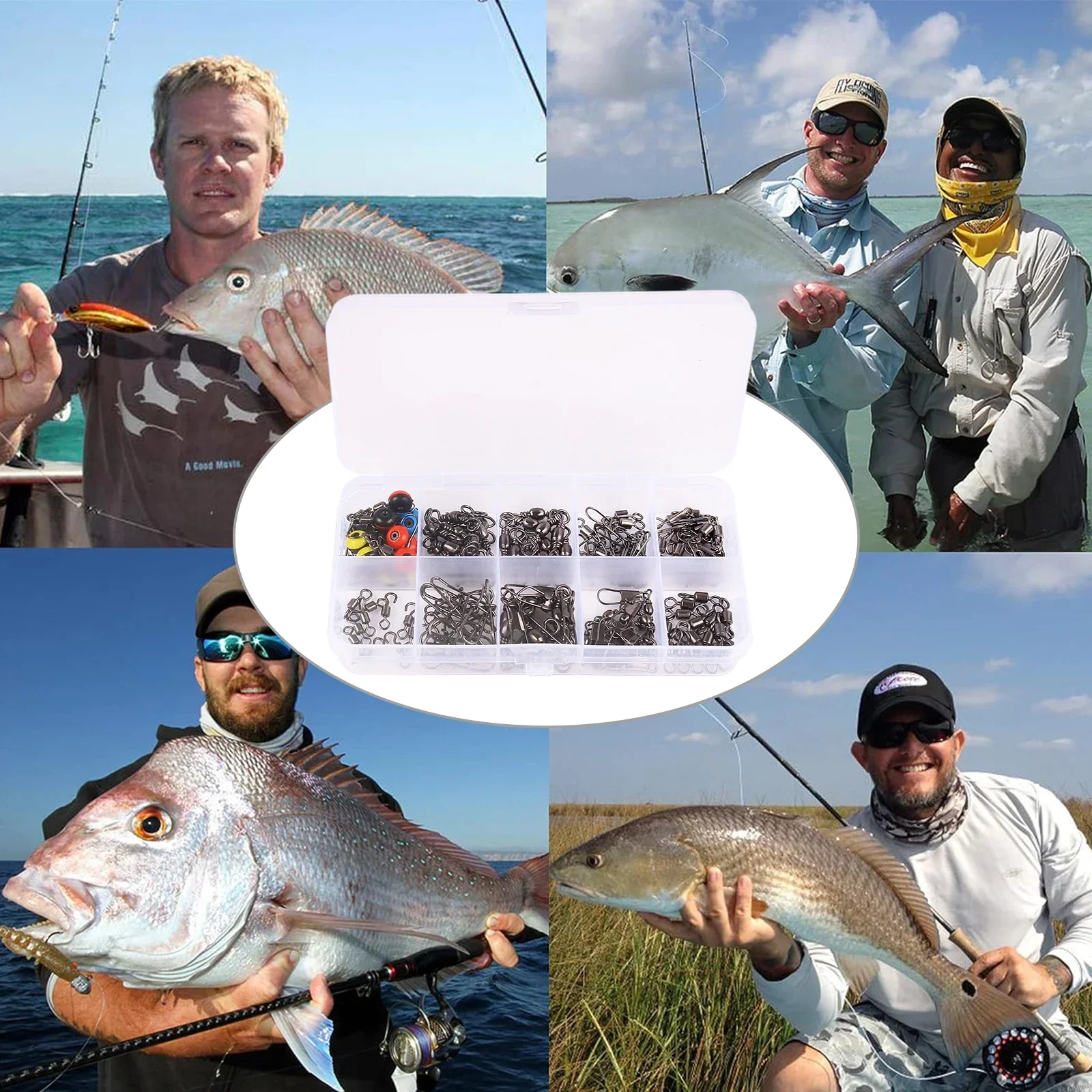 115pcs Fishing Swivel Connecto – обзор и цена Fishing Lure Kit