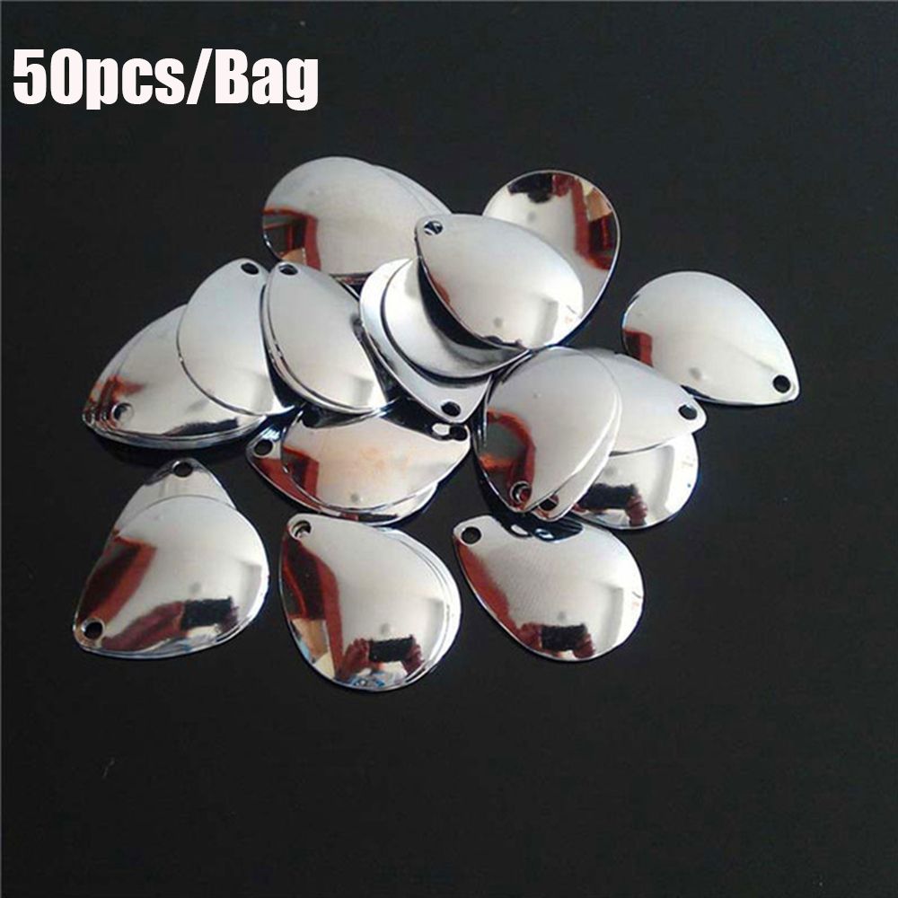 50PCS Silver Smooth Nickel Seq – обзор и цена Fishing Lure Spinner
