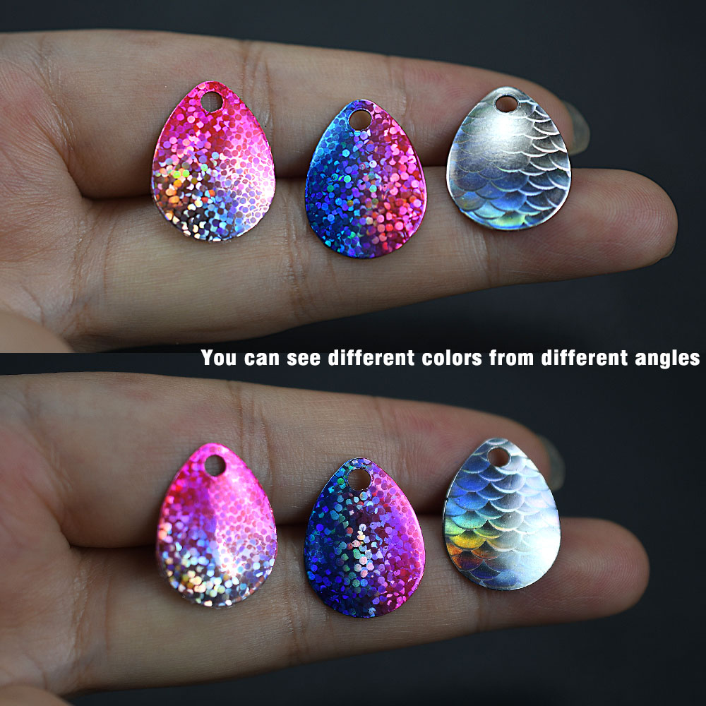 6Pcs Iridescent Fish Scale Spo – обзор и цена Fishing Lure Blade Bait
