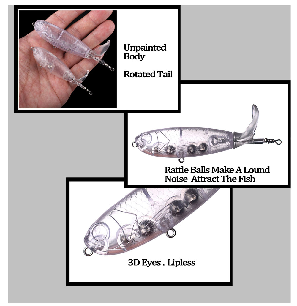 Chan’sHuang 20PCS Unpainted Bl – обзор и цена Fishing Lure Popper