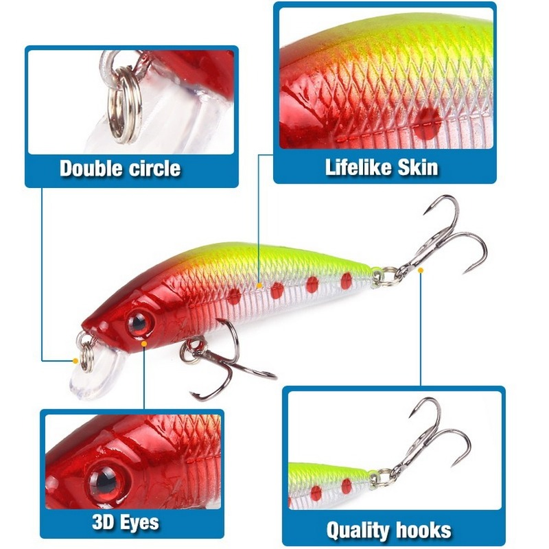 Fishing Lure 70mm 8g 3D Eyes C – обзор и цена Fishing Lure Soft Plastic