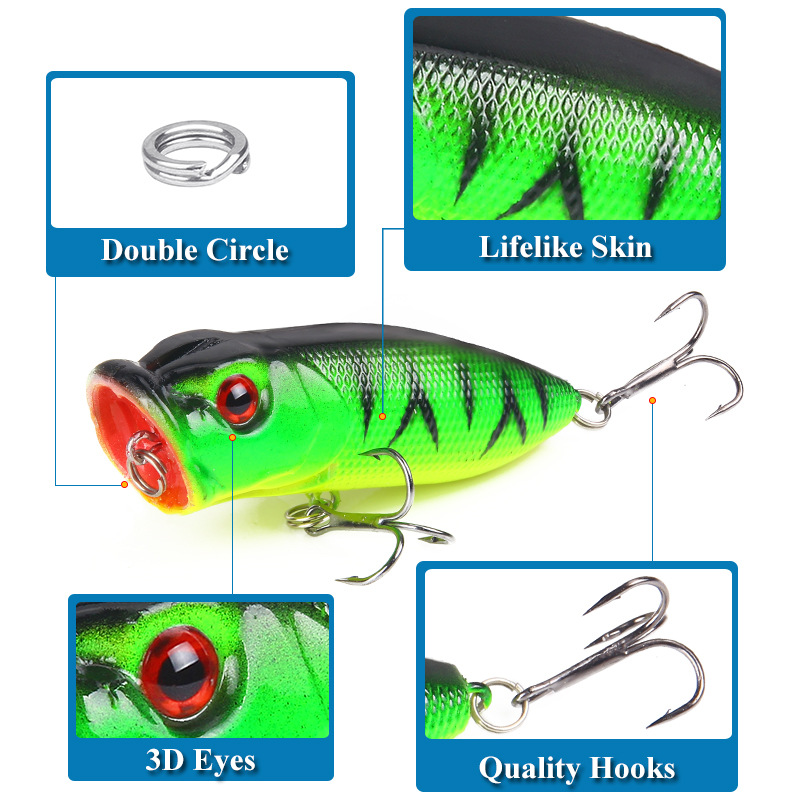 6pcs 6colors（opp bag）/5pcs 5co – обзор и цена Fishing Lure Popper