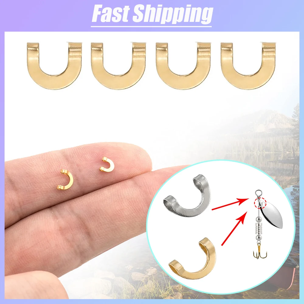 100pcs Fishing U Shaped Fixed  – обзор и цена Fishing Lure Spinnerbait