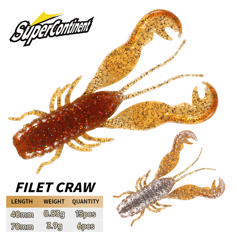2023 Supercontinent Filet Craw – обзор и цена Fishing Lure Soft Plastic